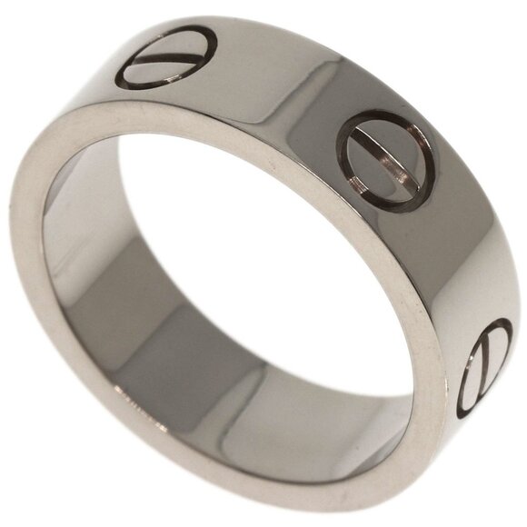 CARTIER Love Ring #49 K18 White Gold US Size 4.75 - Picture 1 of 7